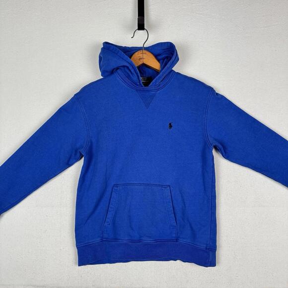 Vintage 90’s Polo Ralph Lauren Boys After‎ Hood Sweatshirt Hoodie M (12-14) Blue - Picture 3 of 9